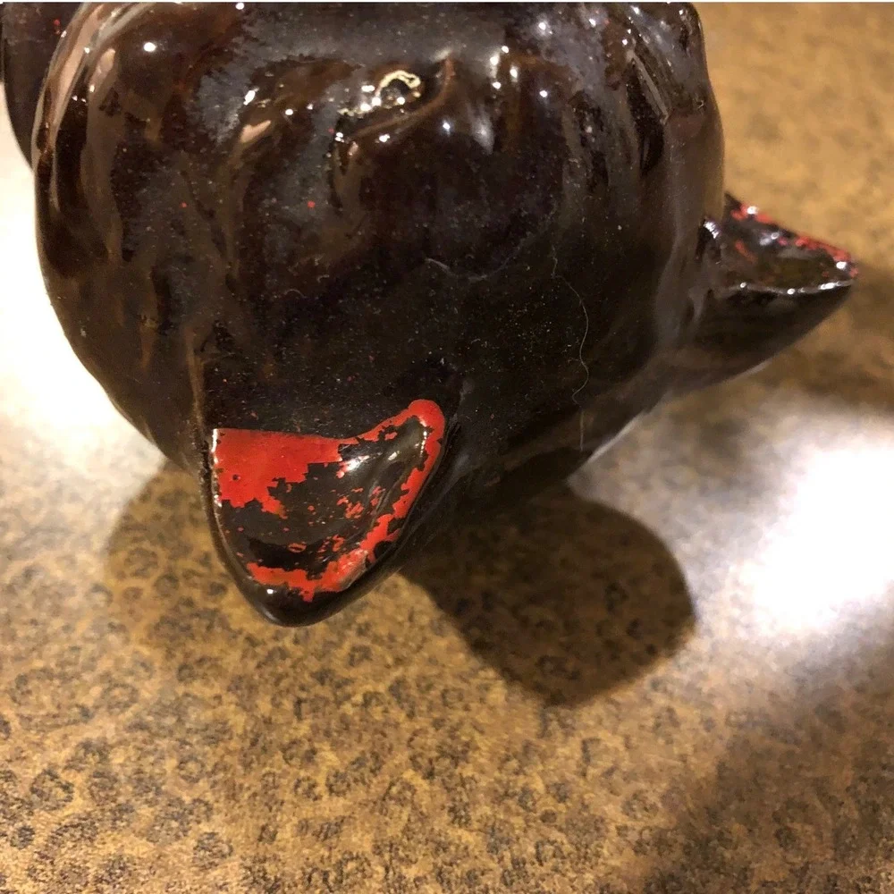 Redware Batlin Bear Teapot Creamer Vintage Kitsch 50s Novelty Farmhouse Eclectic